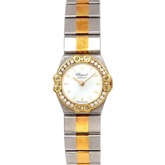Chopard St. Moritz 8067/11 YG Diamond Quartz White Dial Ladies 90222936 - Picture 1 of 7